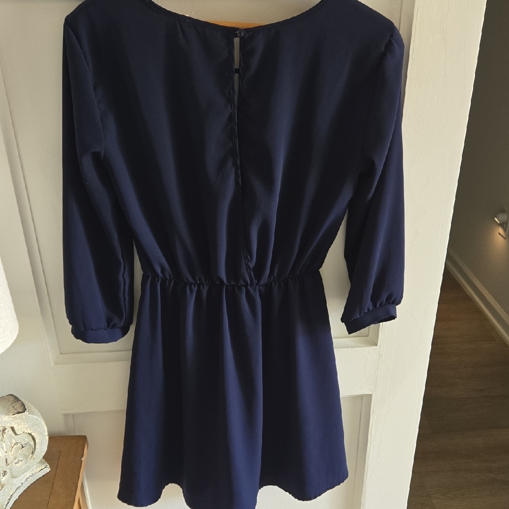 Lush Navy Mini Dress - Picture 5 of 11